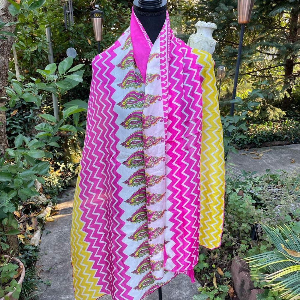 Silk Scarf Rectangular Shape, Very Thin - image 1